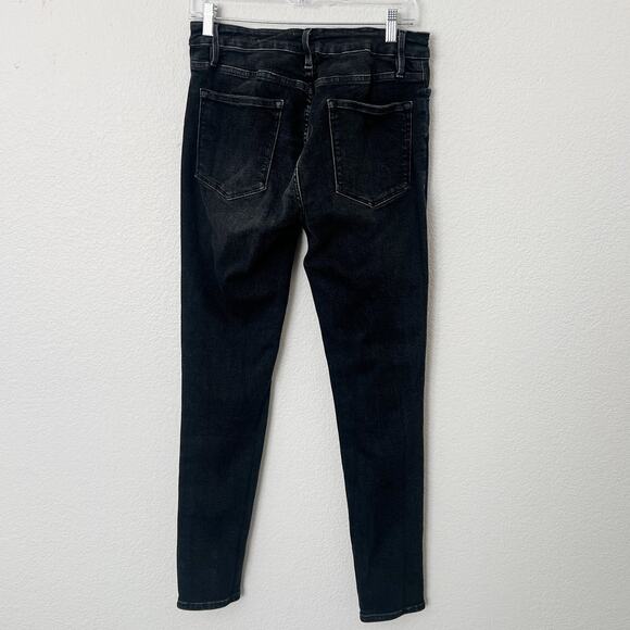 [Frame] Le One Skinny Two Tone Stretch Teller Mid Rise Jeans Ankle Length Sz 30 - Picture 3 of 11